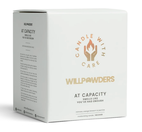 Image Title Willpowders Candle with Care Moisturising Candle - At Capacity